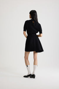 White / Socquettes côtelées en coton mélangé