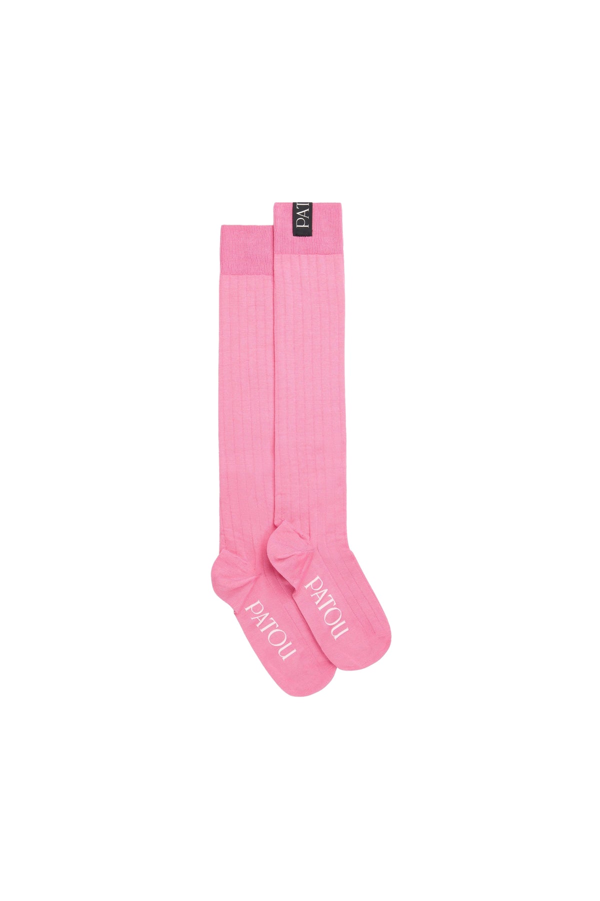 Pink Pearl / Chaussettes montantes côtelées en coton mélangé