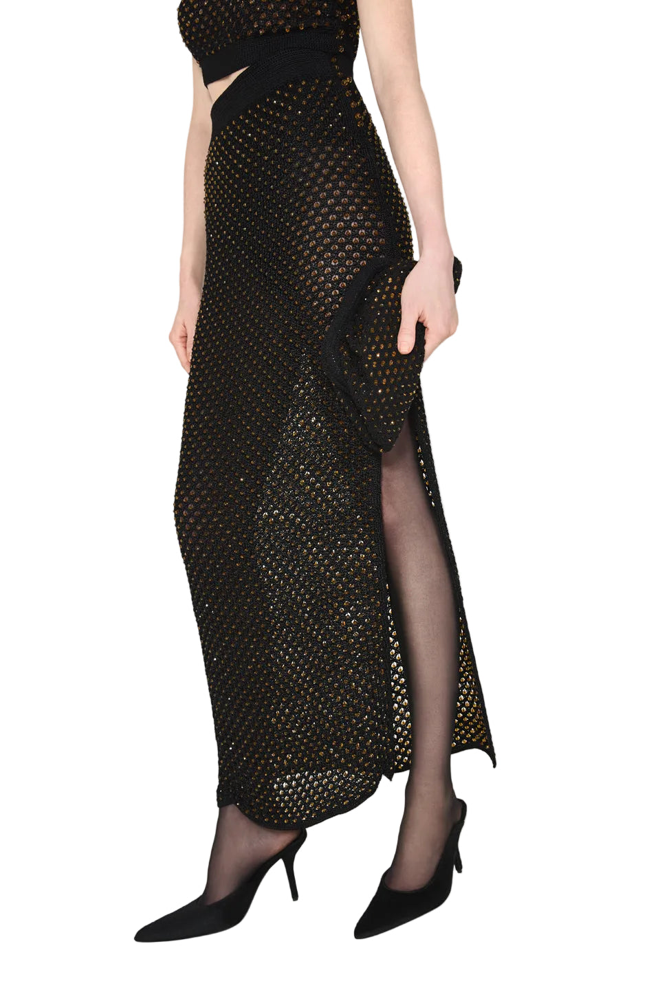 Pochette Vento en crochet - Black