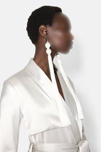 Boucles d’oreilles longues Bridal Puebla - White