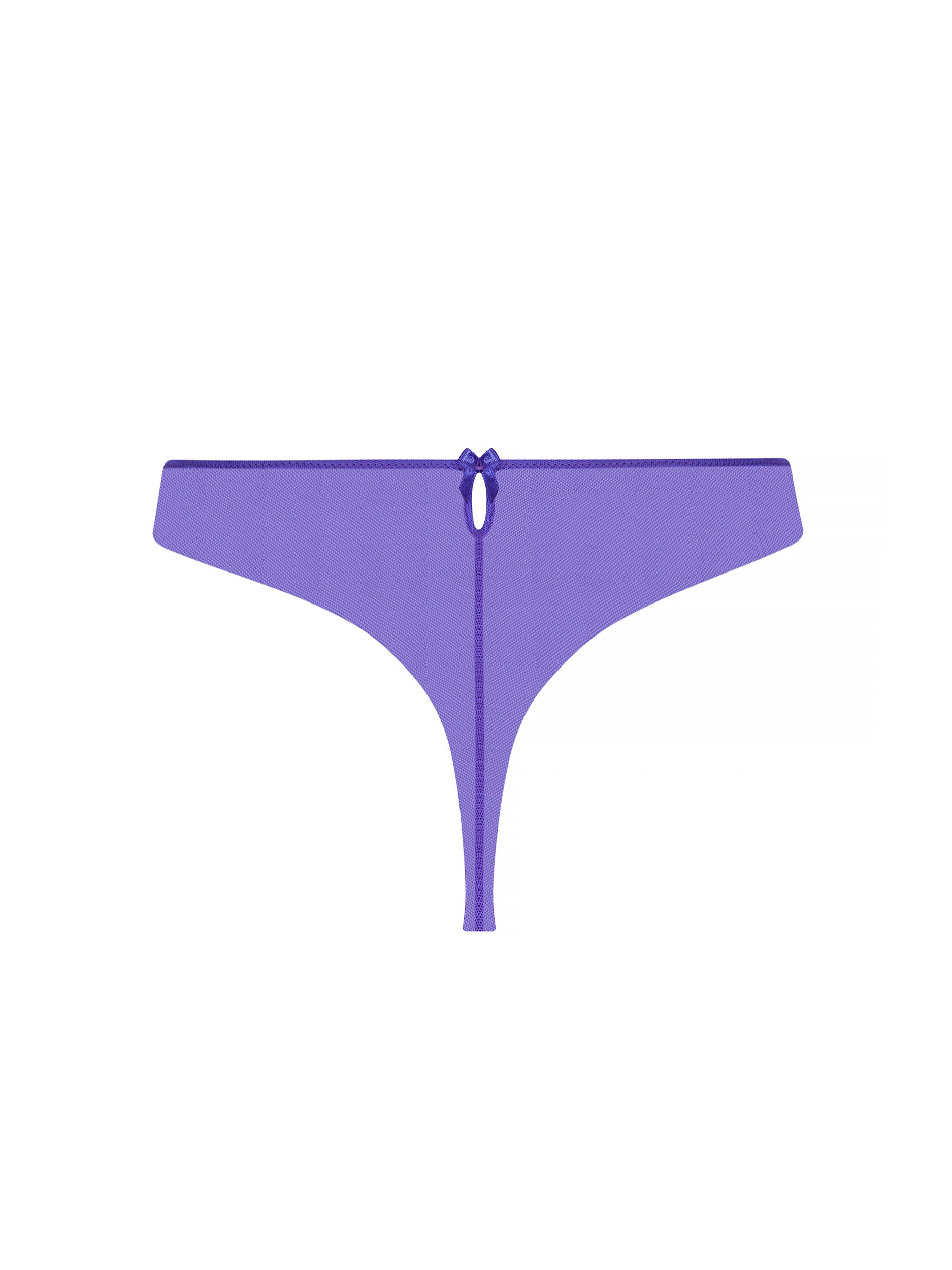 Splendeur thong in mixed silk - Ocean Blue