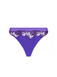 Splendeur thong in mixed silk - Ocean Blue