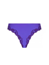Splendeur silk blend panties - Ocean Blue