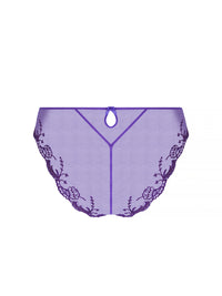 Splendeur silk blend panties - Ocean Blue