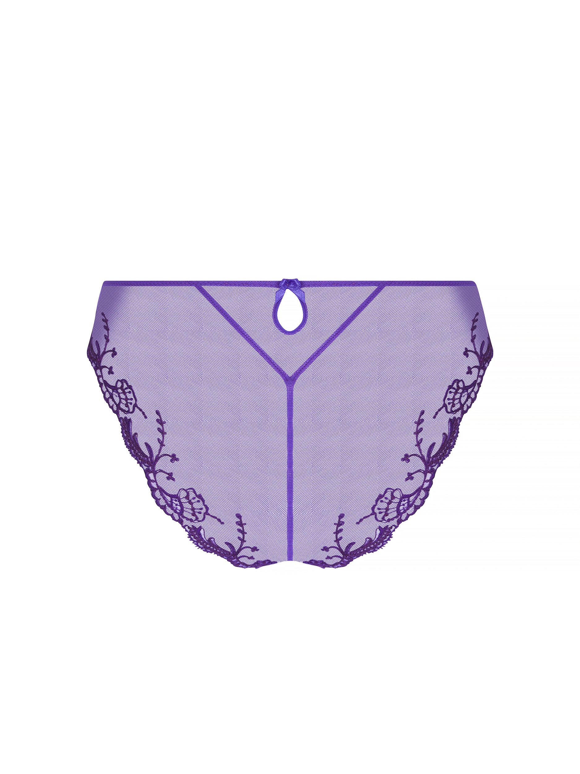 Splendeur silk blend panties - Ocean Blue