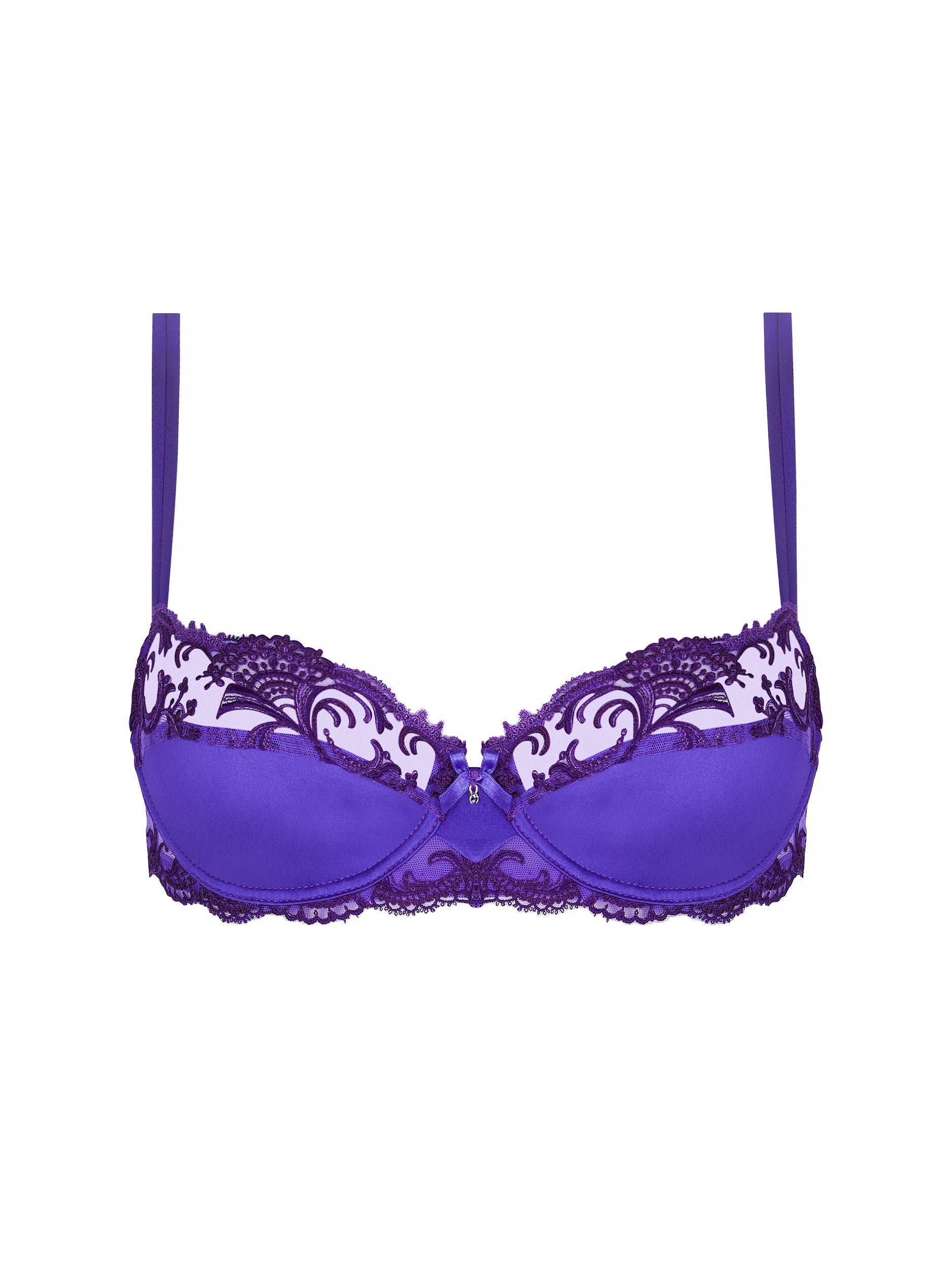 Soutien-gorge balconnet Splendeur Soie - Ocean Bleu
