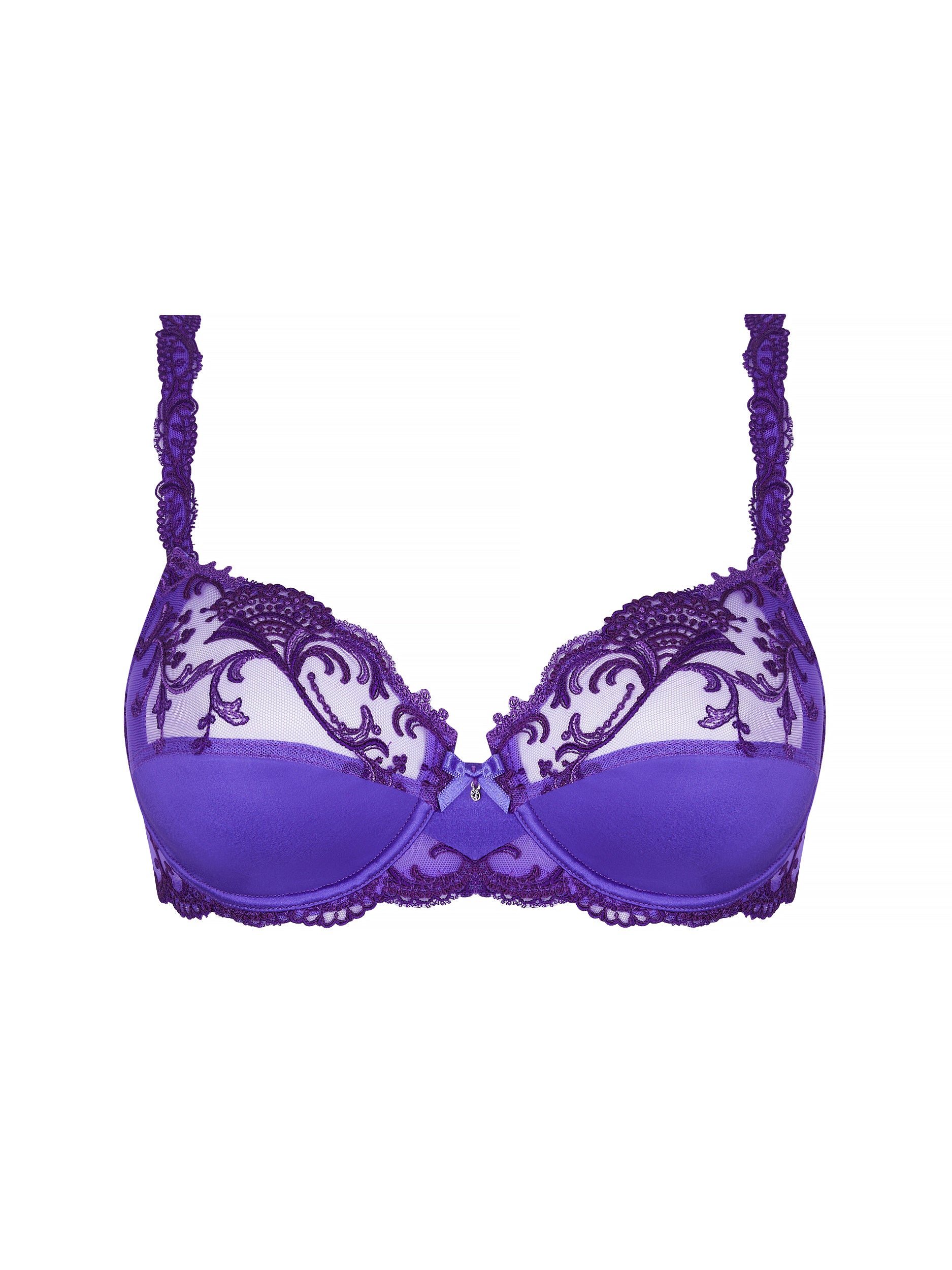 Splendeur Soie balconnet bra - Ocean Blue