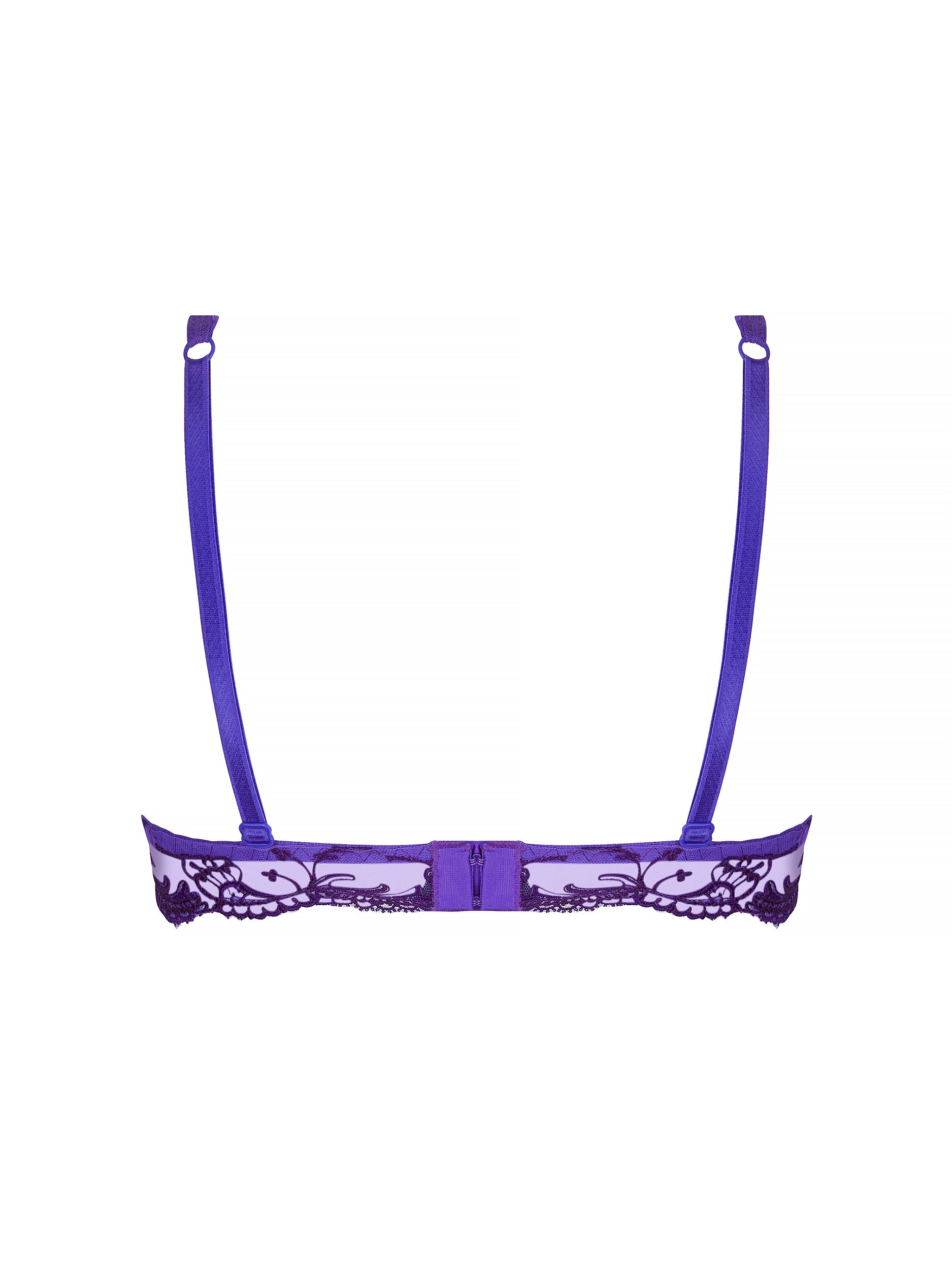 Splendeur silk blend triangle bra - Ocean Blue