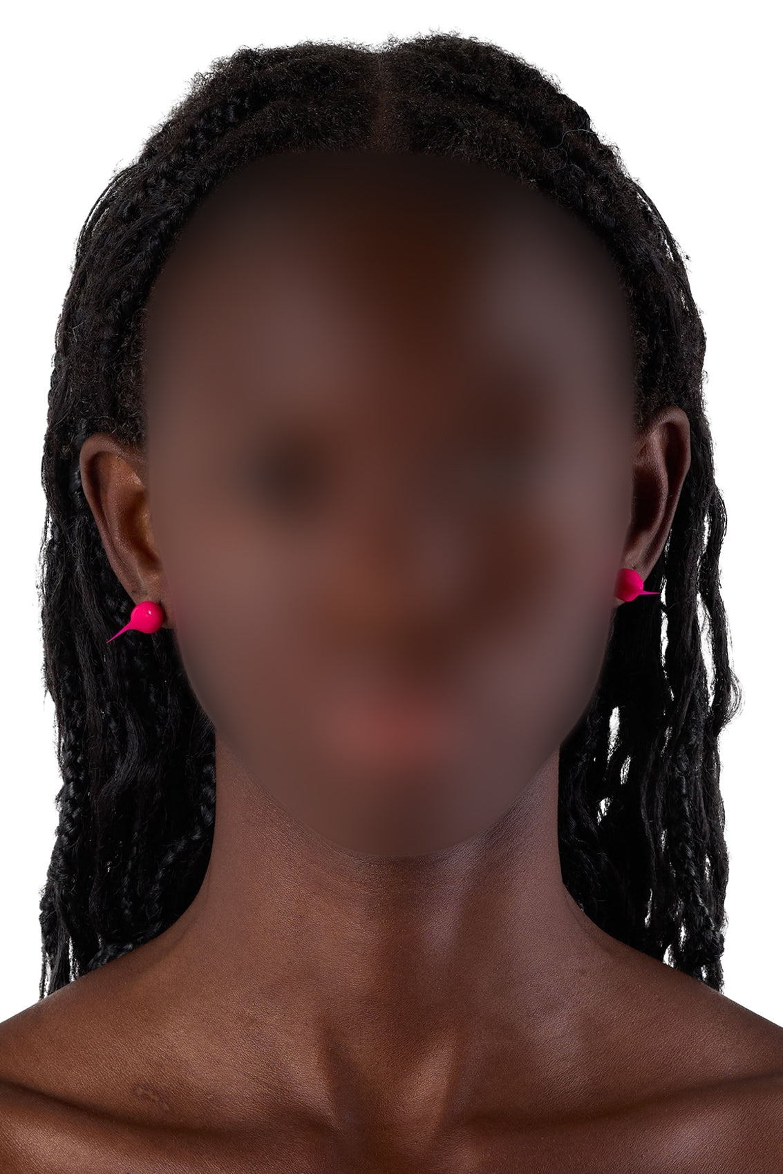 Spike mini earrings - Fuchsia