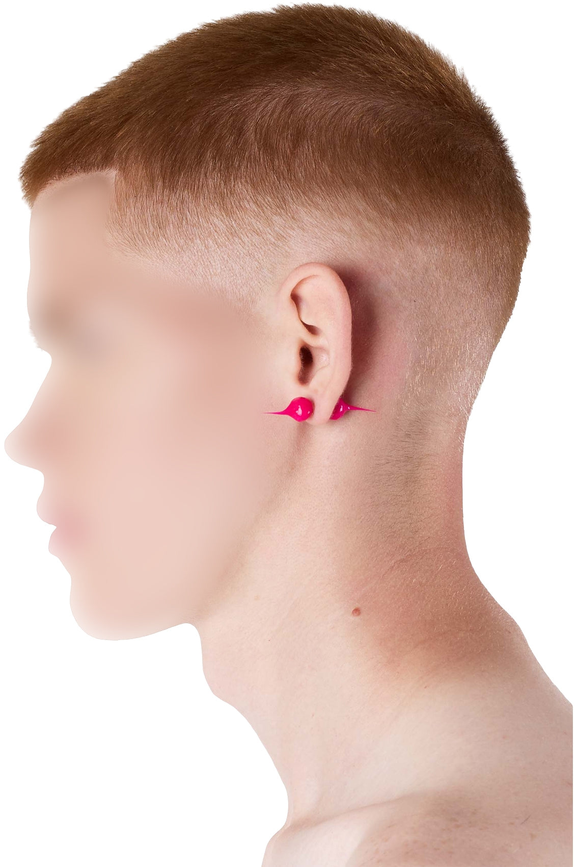 Spike mini earrings - Fuchsia
