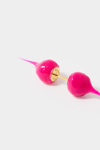 Spike mini earrings - Fuchsia