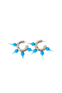 Small Spike hoop earrings - Turquoise