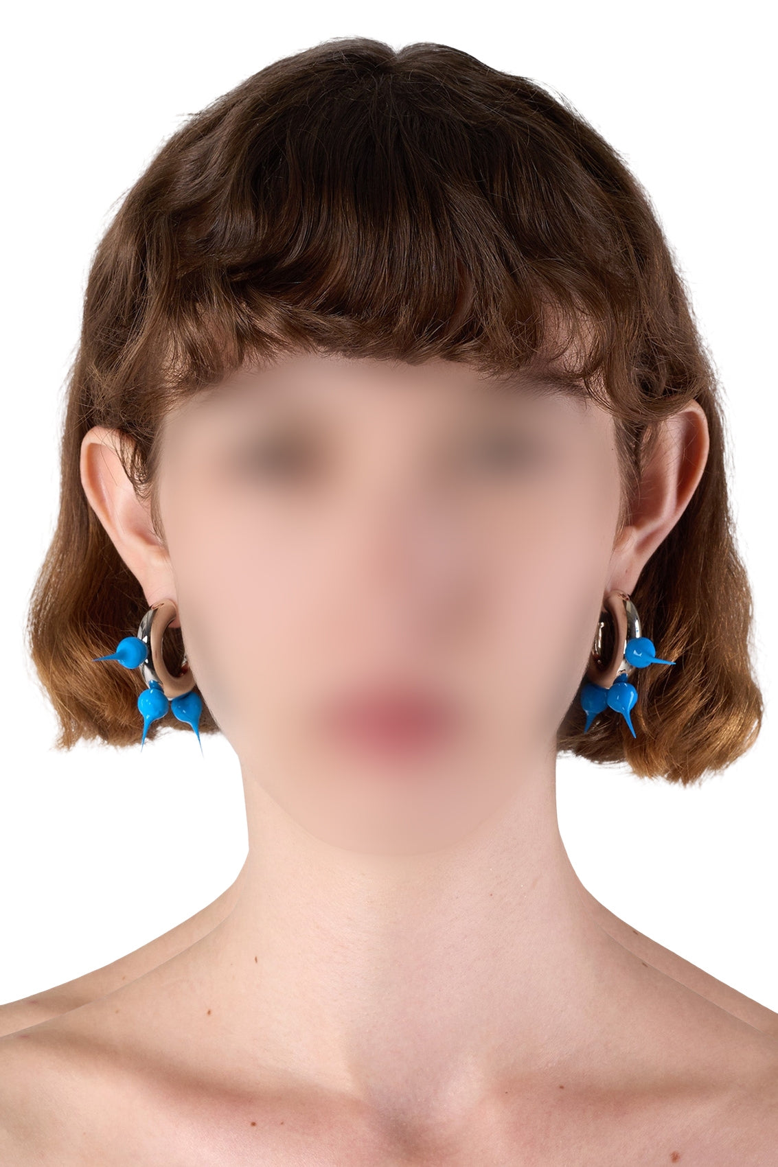 Small Spike hoop earrings - Turquoise