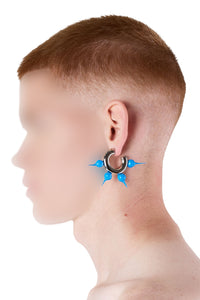 Small Spike hoop earrings - Turquoise