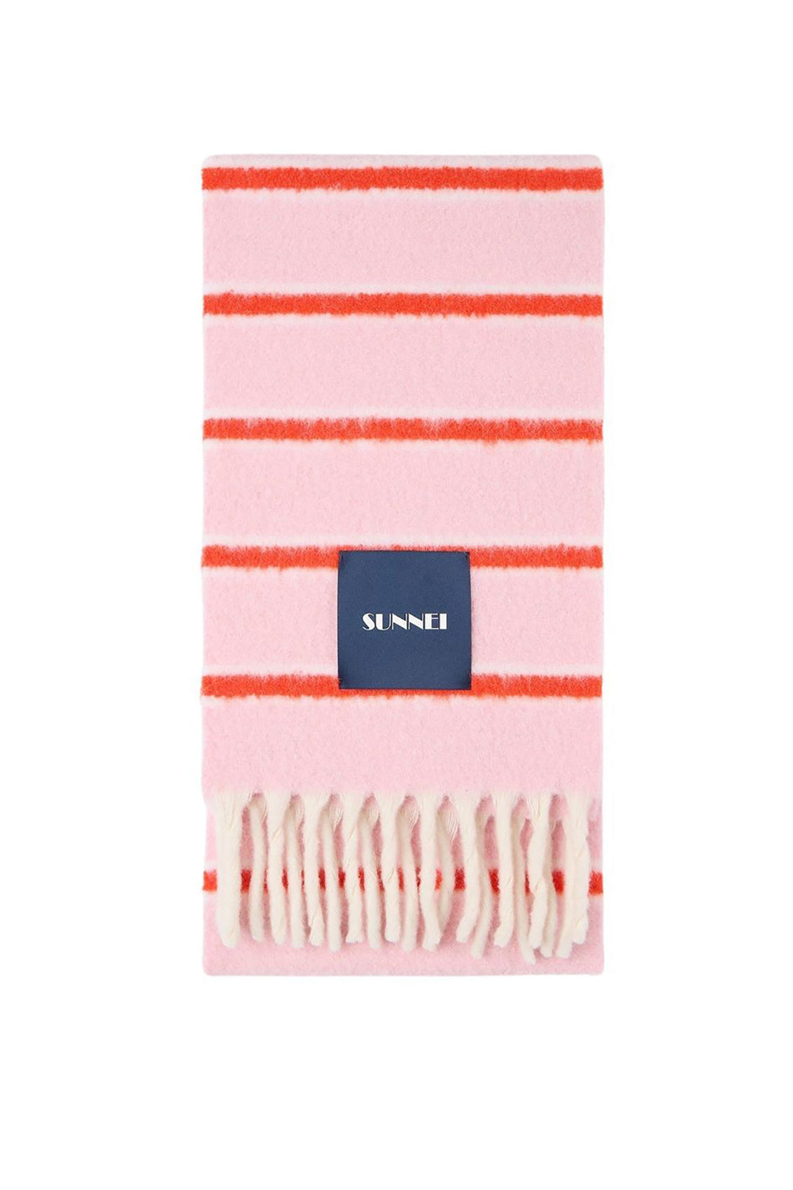 Wool striped scarf - Pink