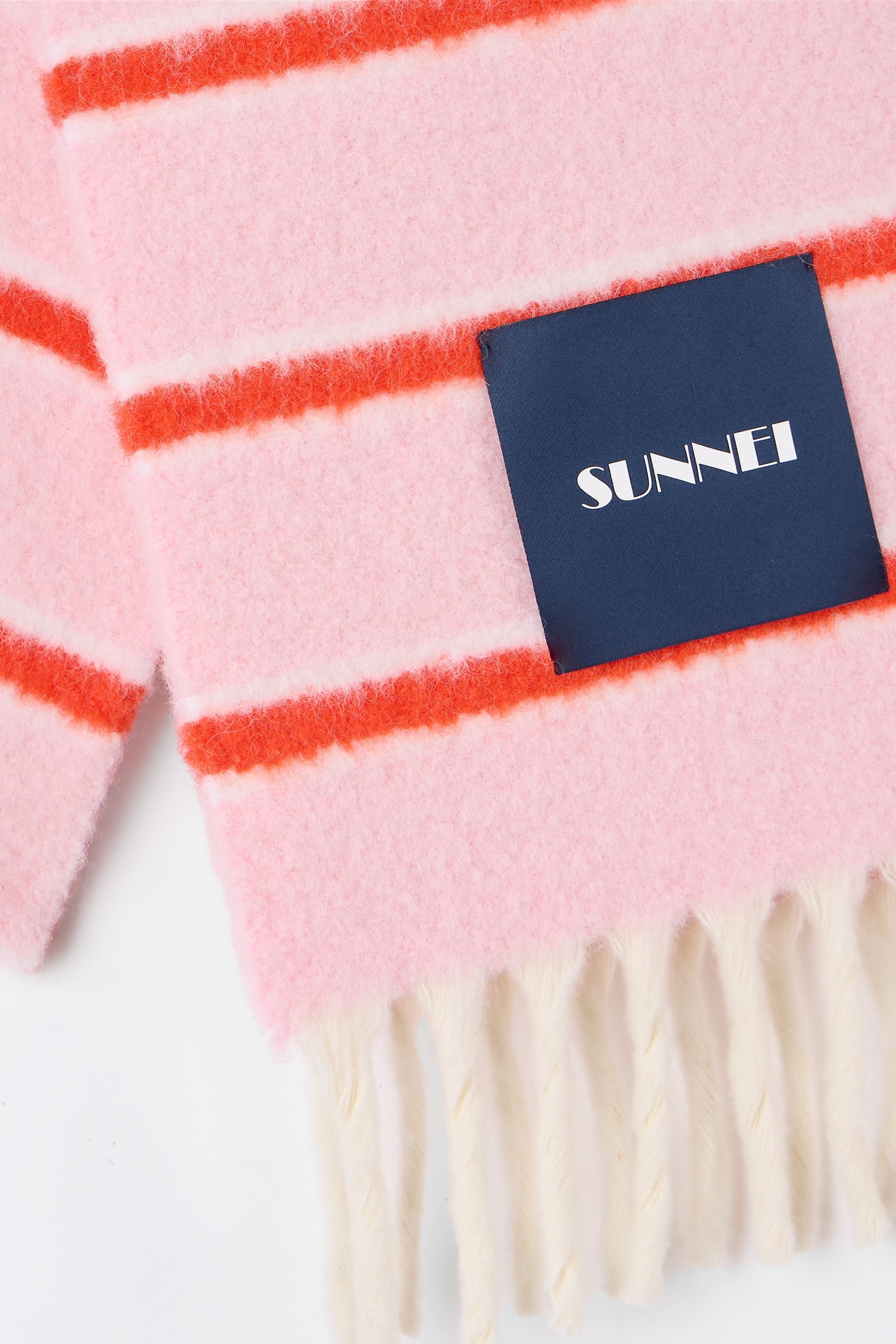 Wool striped scarf - Pink