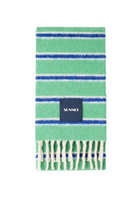 Striped wool scarf - Green