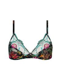 Fleurs Étoile printed triangle bra - Éclat Étoile