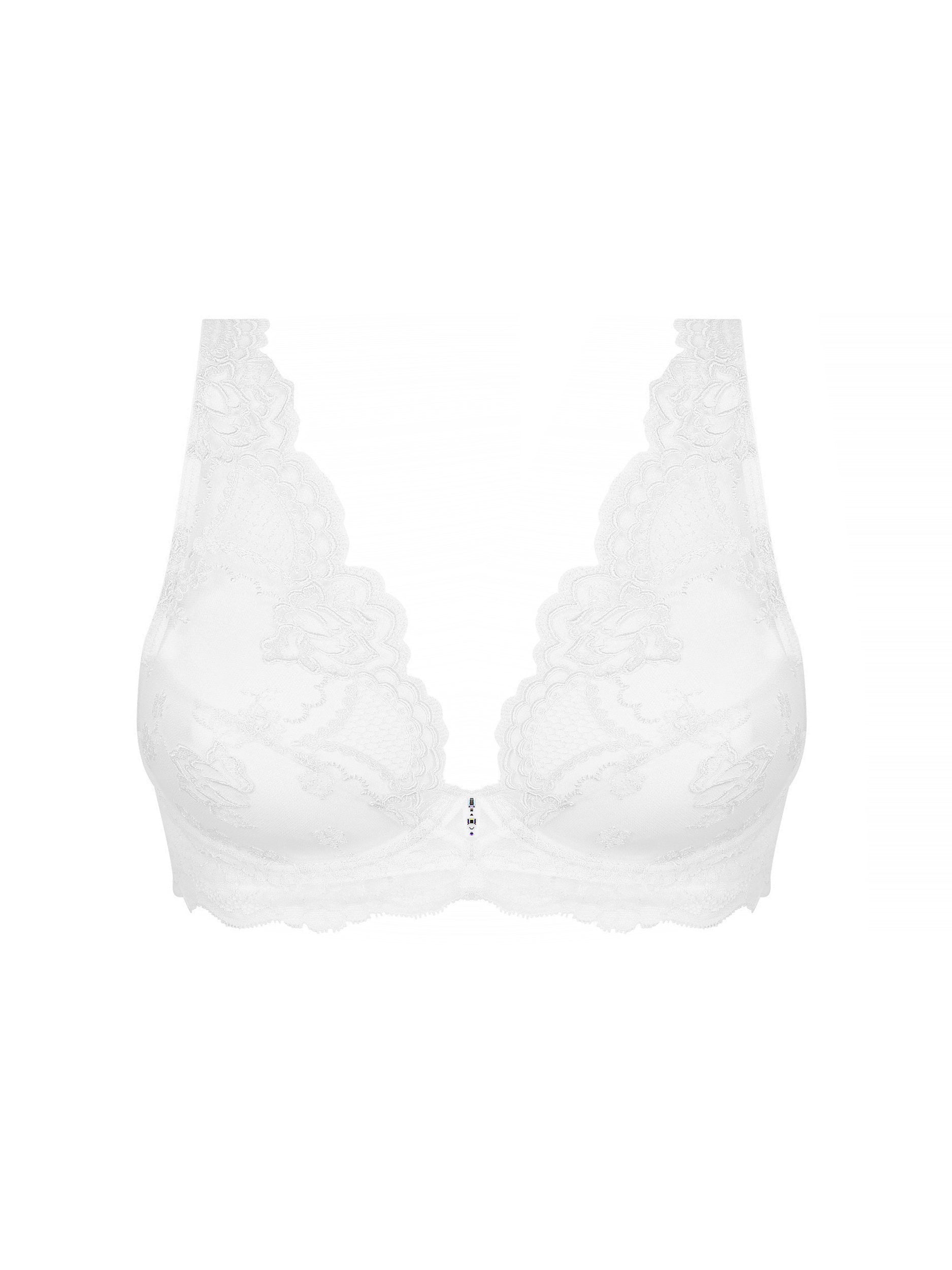 Sublime lace triangle bra - White