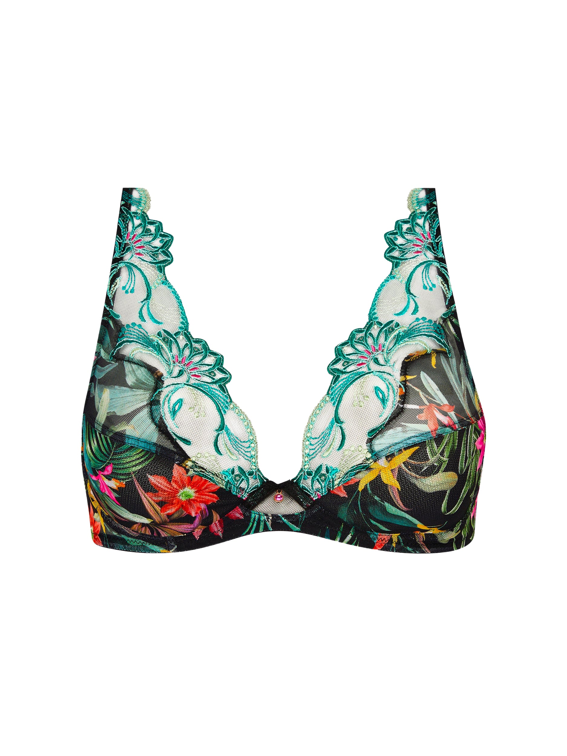 Soutien-gorge triangle Fleurs Étoiles imprimé - Éclat Étoile
