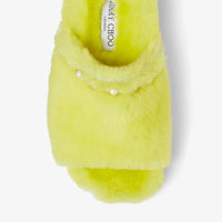 Sandales plates Acinda en cuir - Lime & Crystal Mix