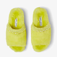 Sandales plates Acinda en cuir - Lime & Crystal Mix