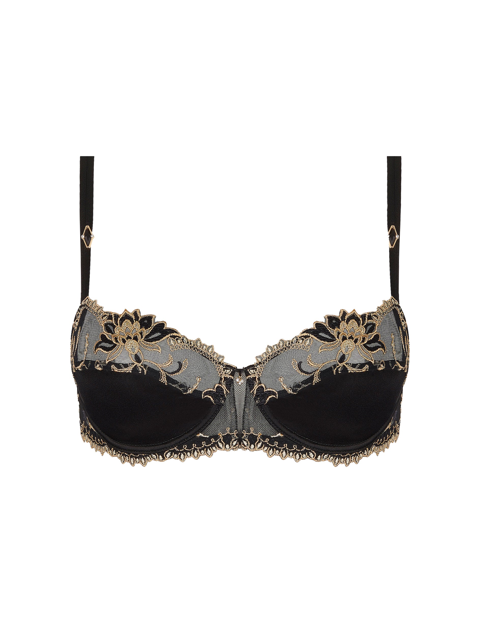 Éblouissante Icône balconnet bra with lace - Nuit Gold