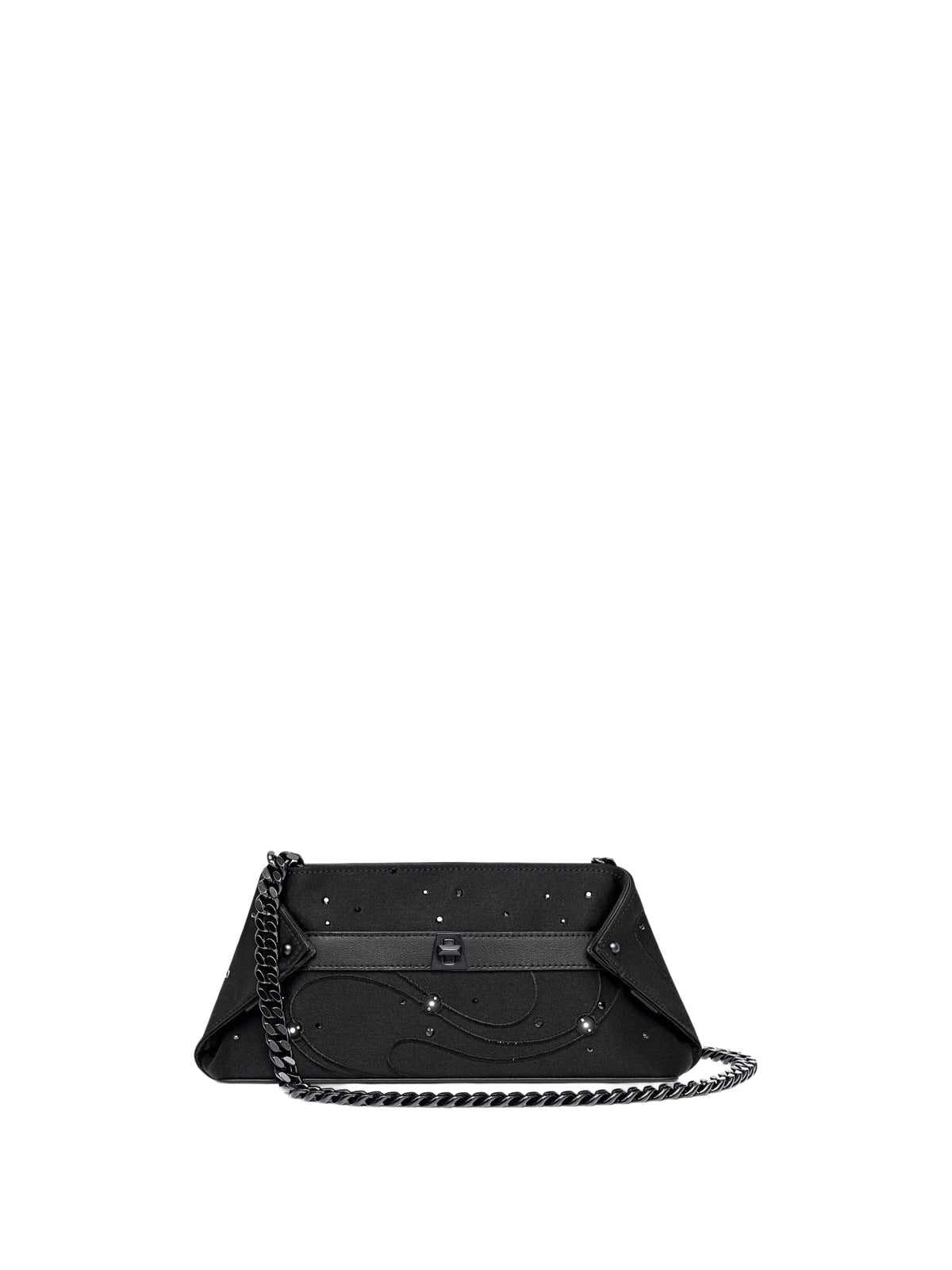 BLACK W. LED HANDBAG