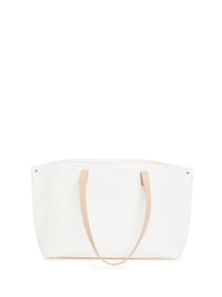WHITE-STUCCO MET.-CORDAGE HANDBAG