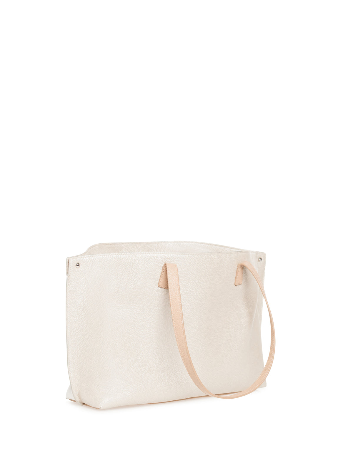 WHITE-STUCCO MET.-CORDAGE HANDBAG