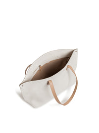 WHITE-STUCCO MET.-CORDAGE HANDBAG