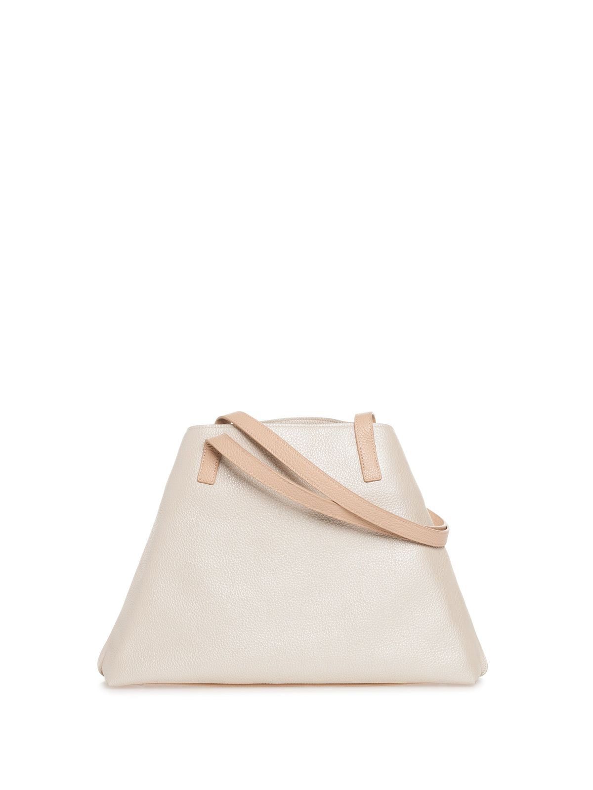WHITE-STUCCO MET.-CORDAGE HANDBAG