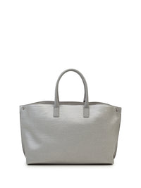 WHITE-L.SILVER MET.-MARMO HANDBAG