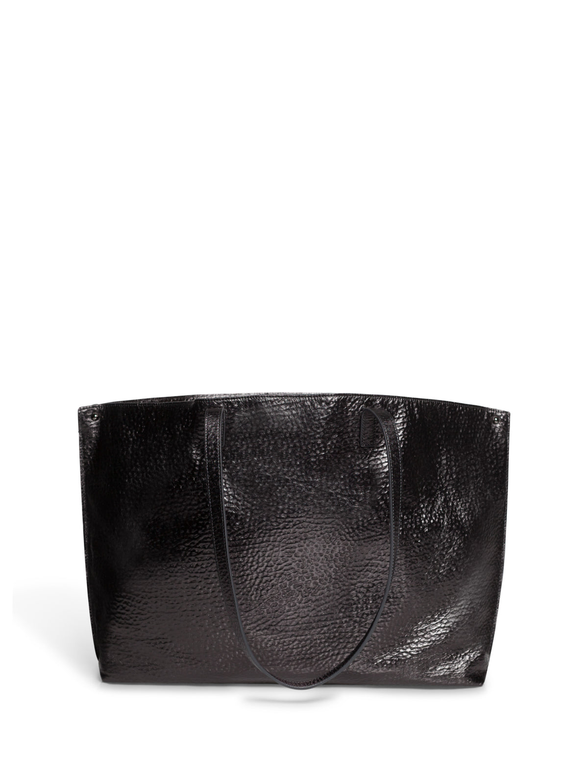 BLACK METALLIC HANDBAG