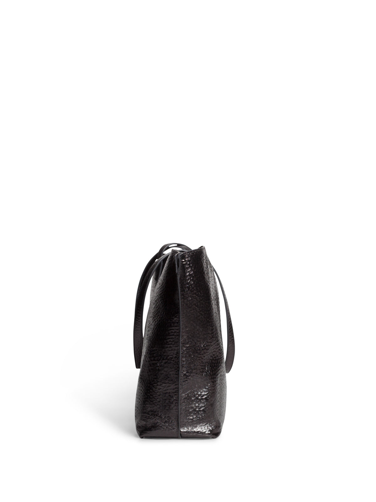 BLACK METALLIC HANDBAG