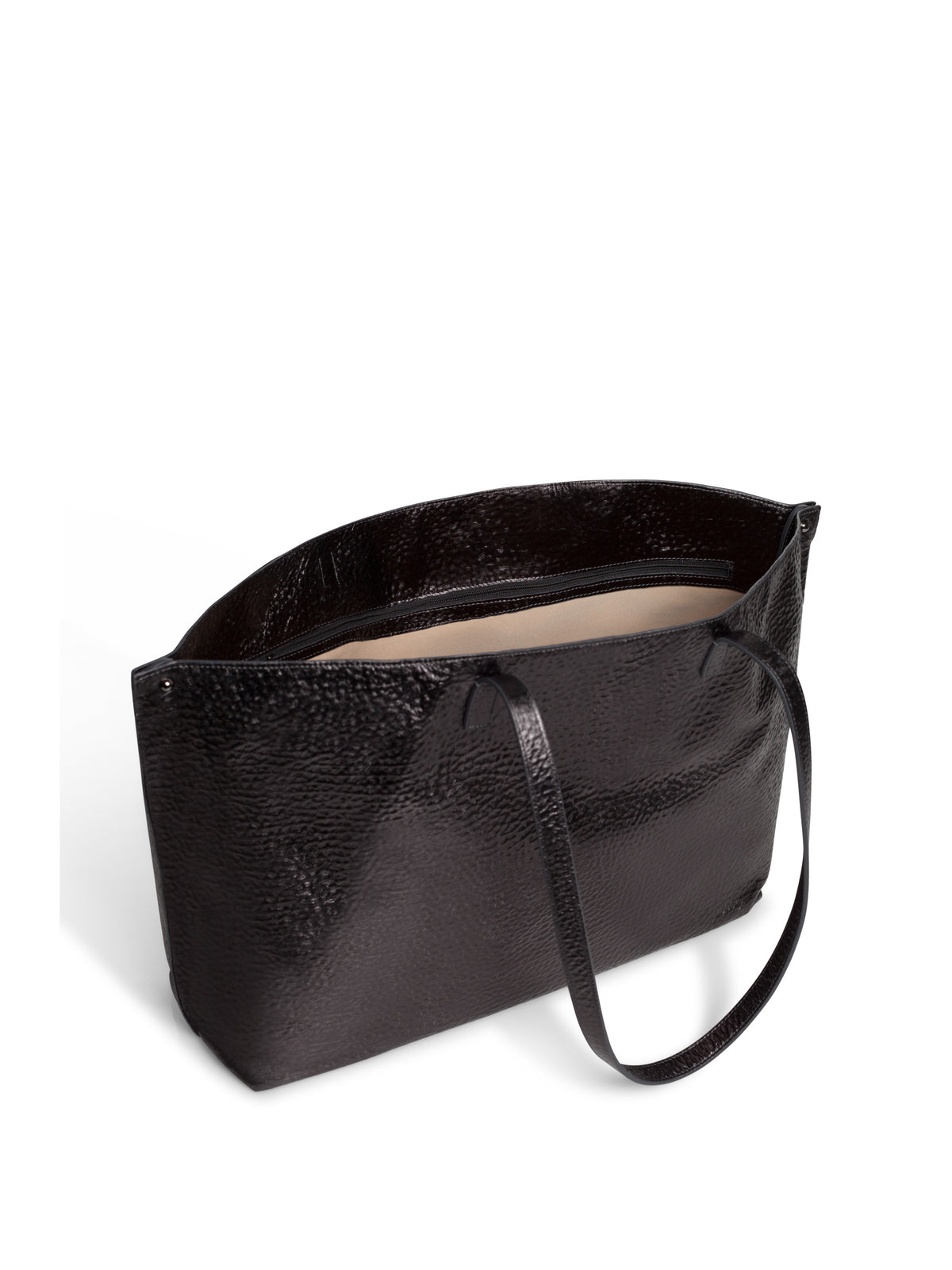 BLACK METALLIC HANDBAG