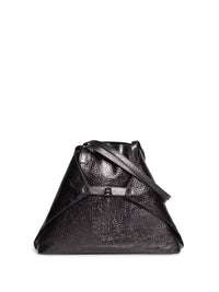 BLACK METALLIC HANDBAG
