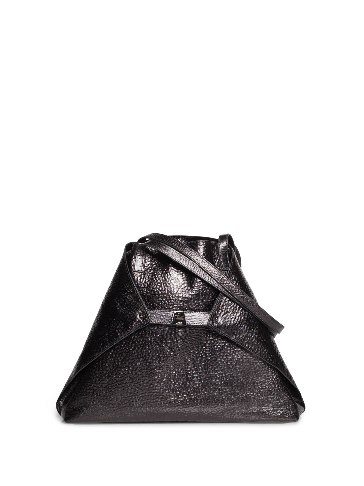 BLACK METALLIC HANDBAG