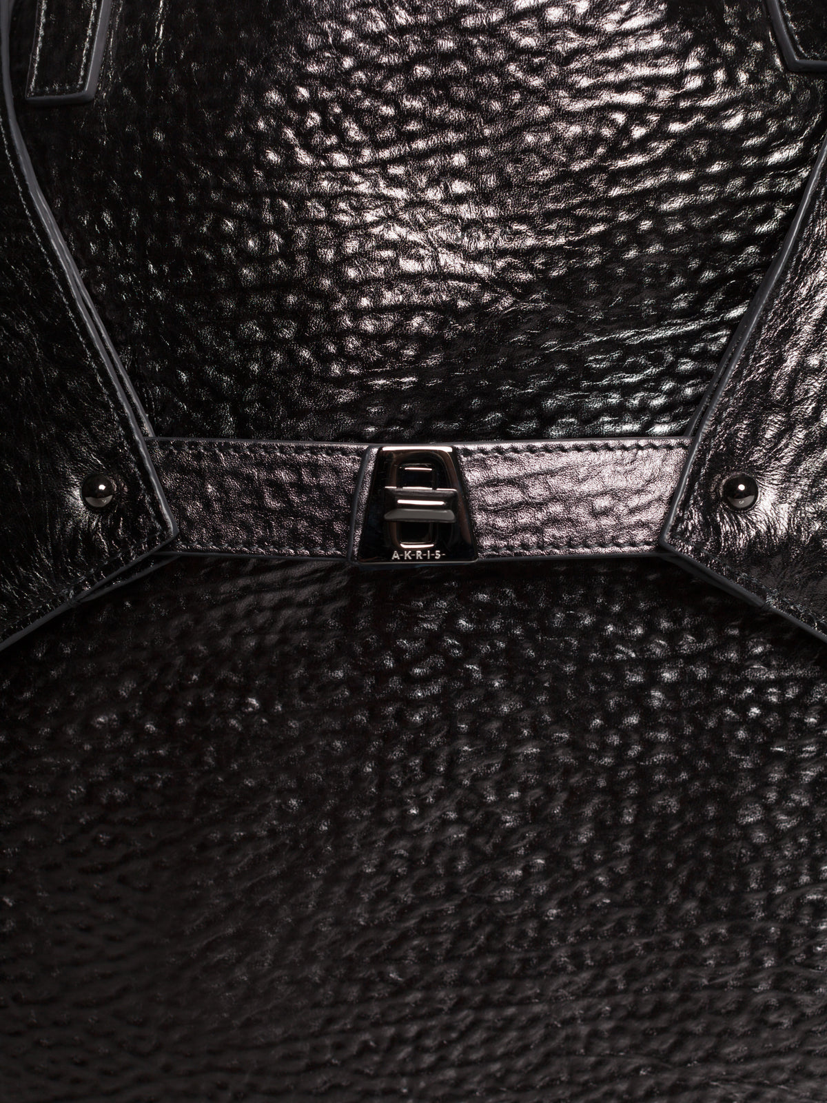 BLACK METALLIC HANDBAG