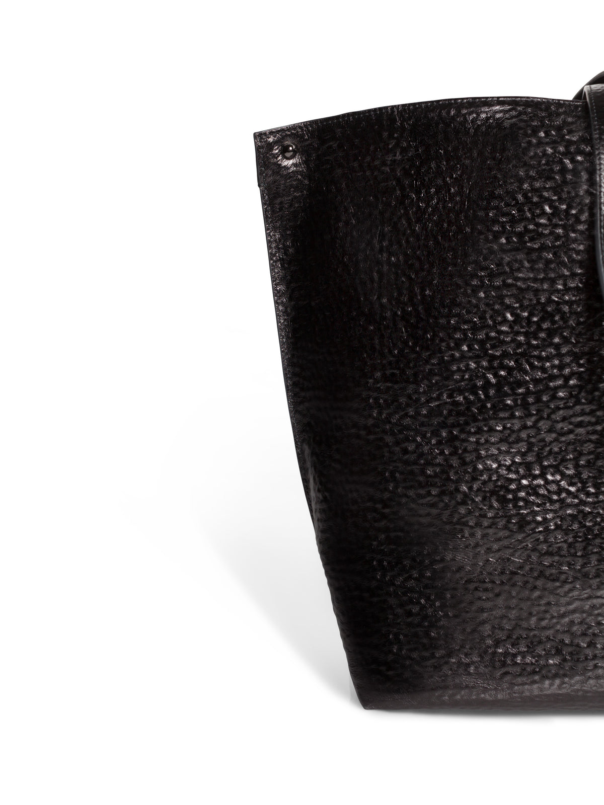 BLACK METALLIC HANDBAG