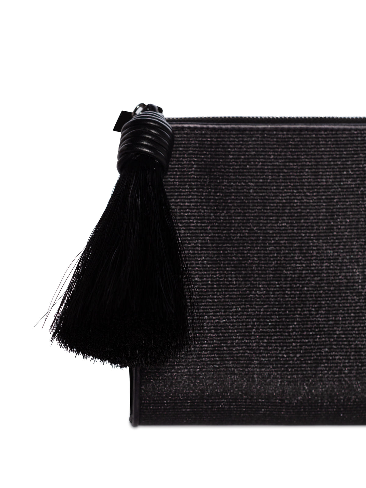 BLACK METALLIC HANDBAG