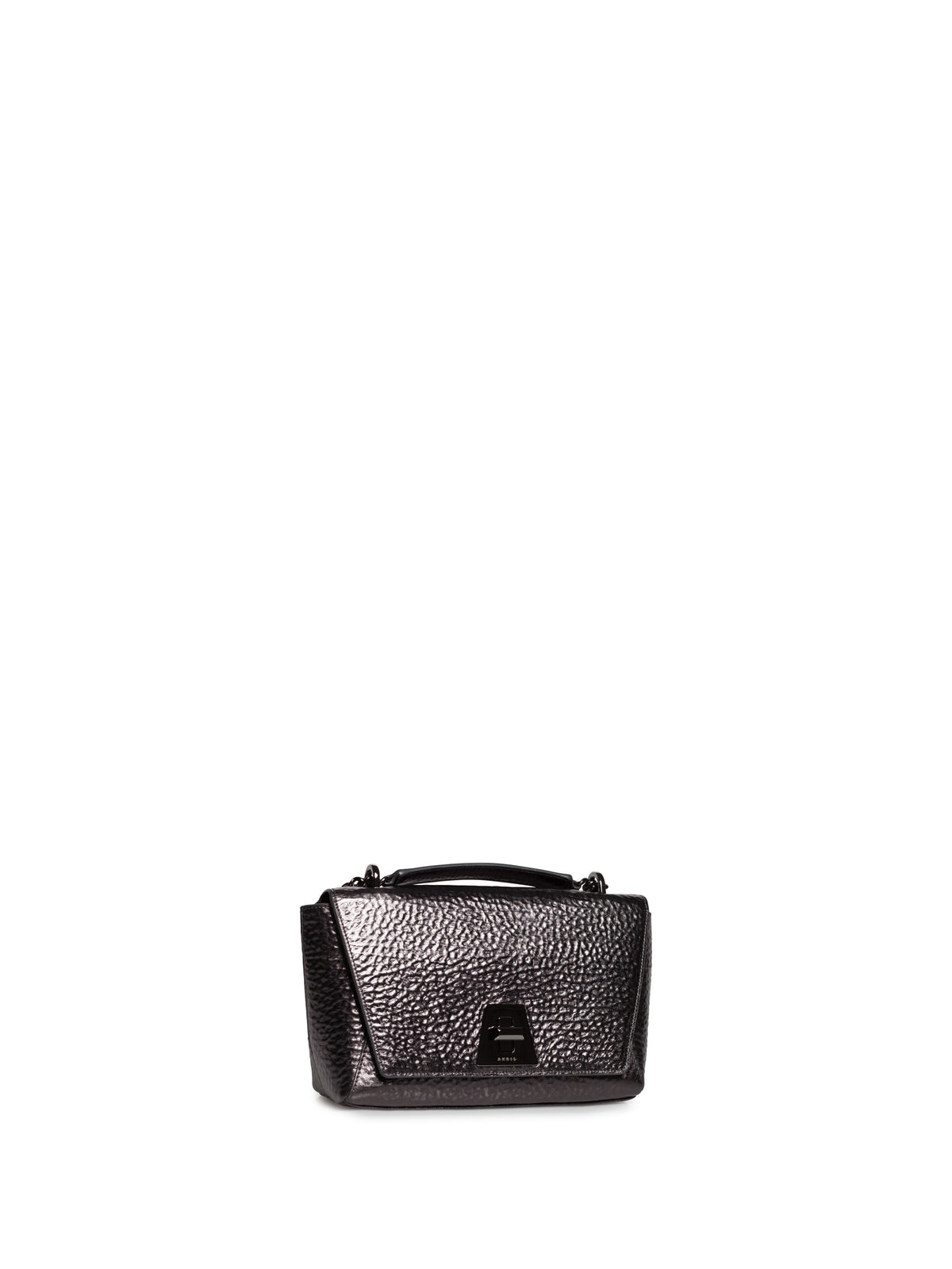 BLACK METALLIC HANDBAG