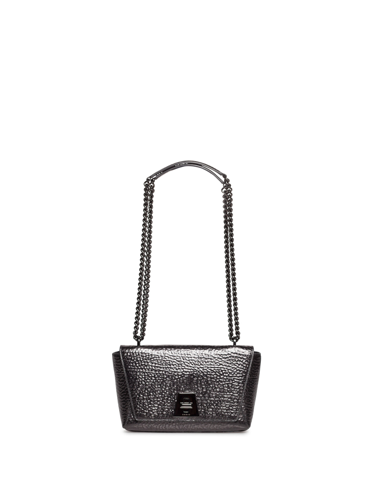 BLACK METALLIC HANDBAG