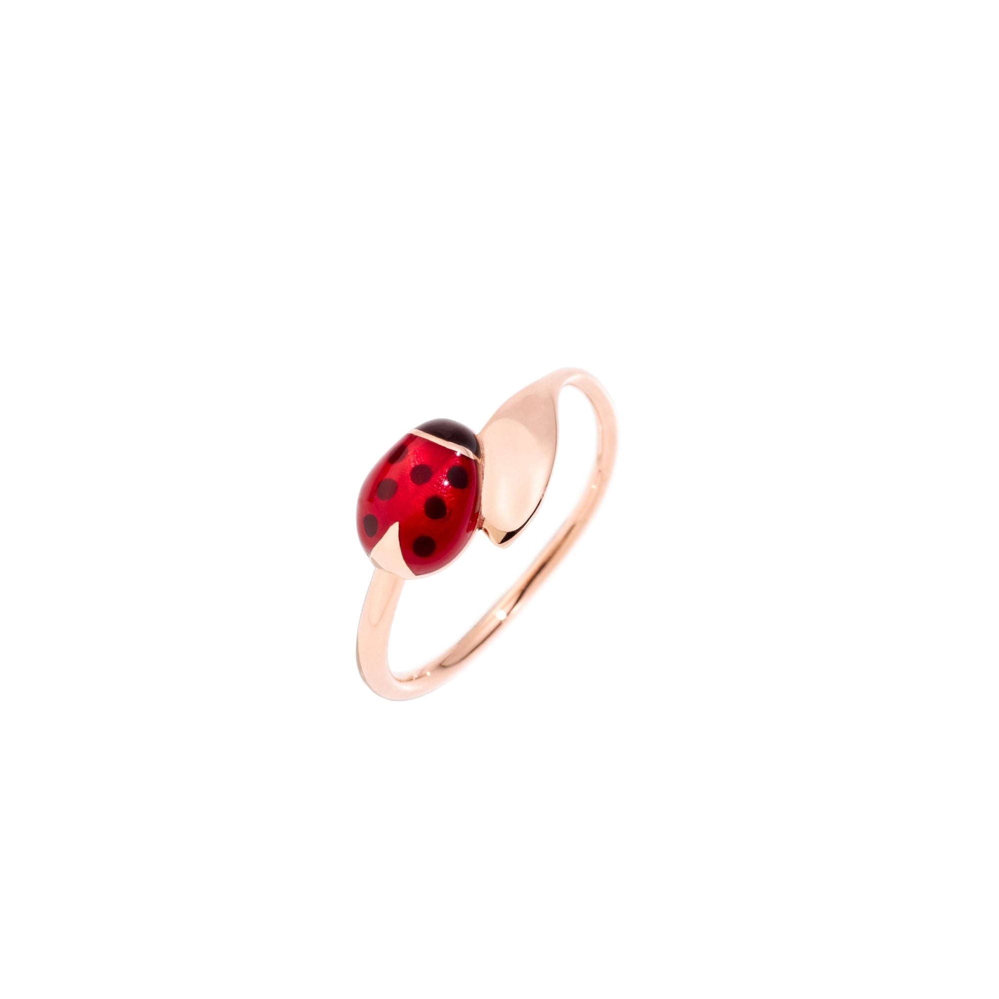 Bague Dodo Nature en or rose 9K et émail - Or Rose