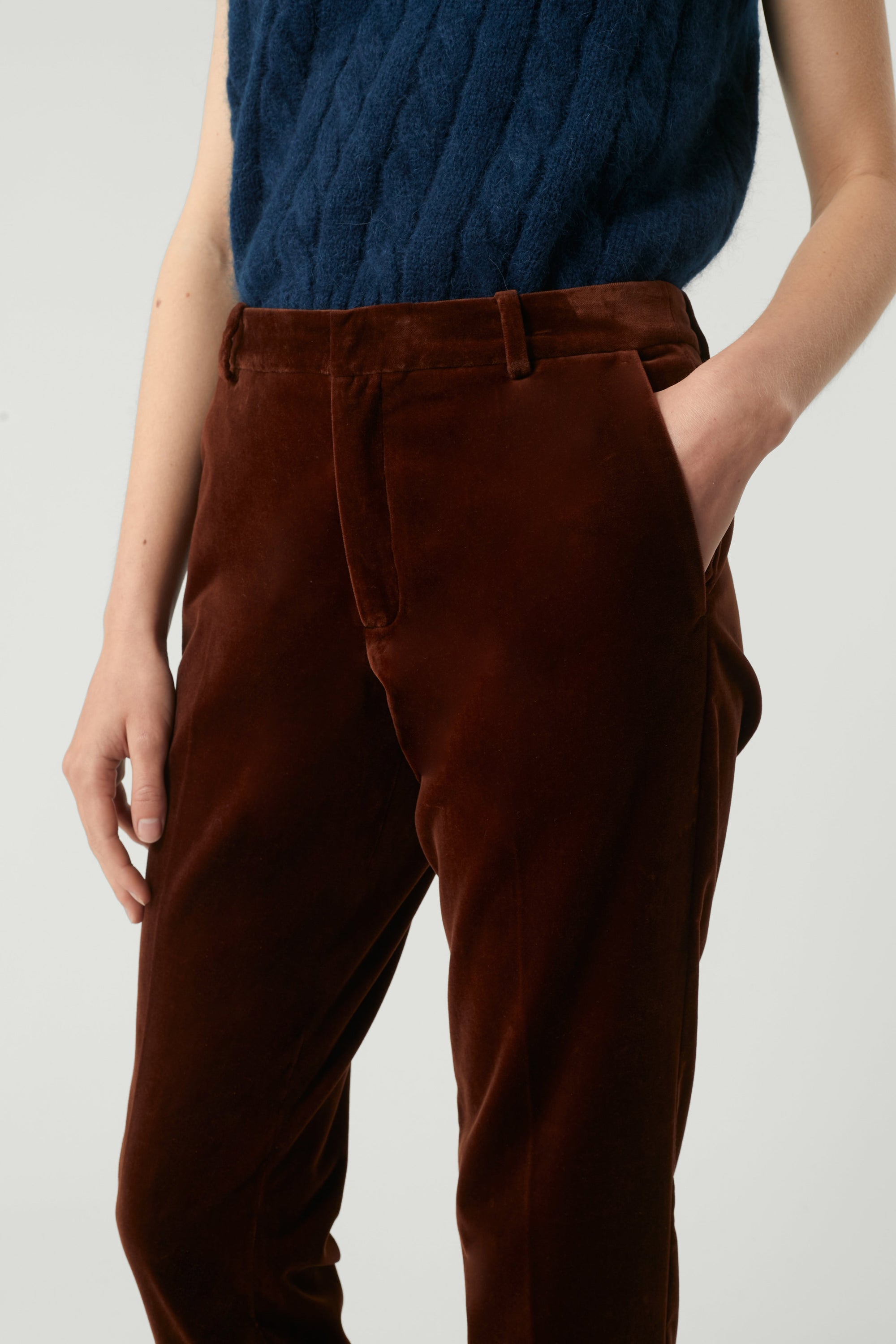 NOISETTE _ Pantalon Adele en coton - Noisette