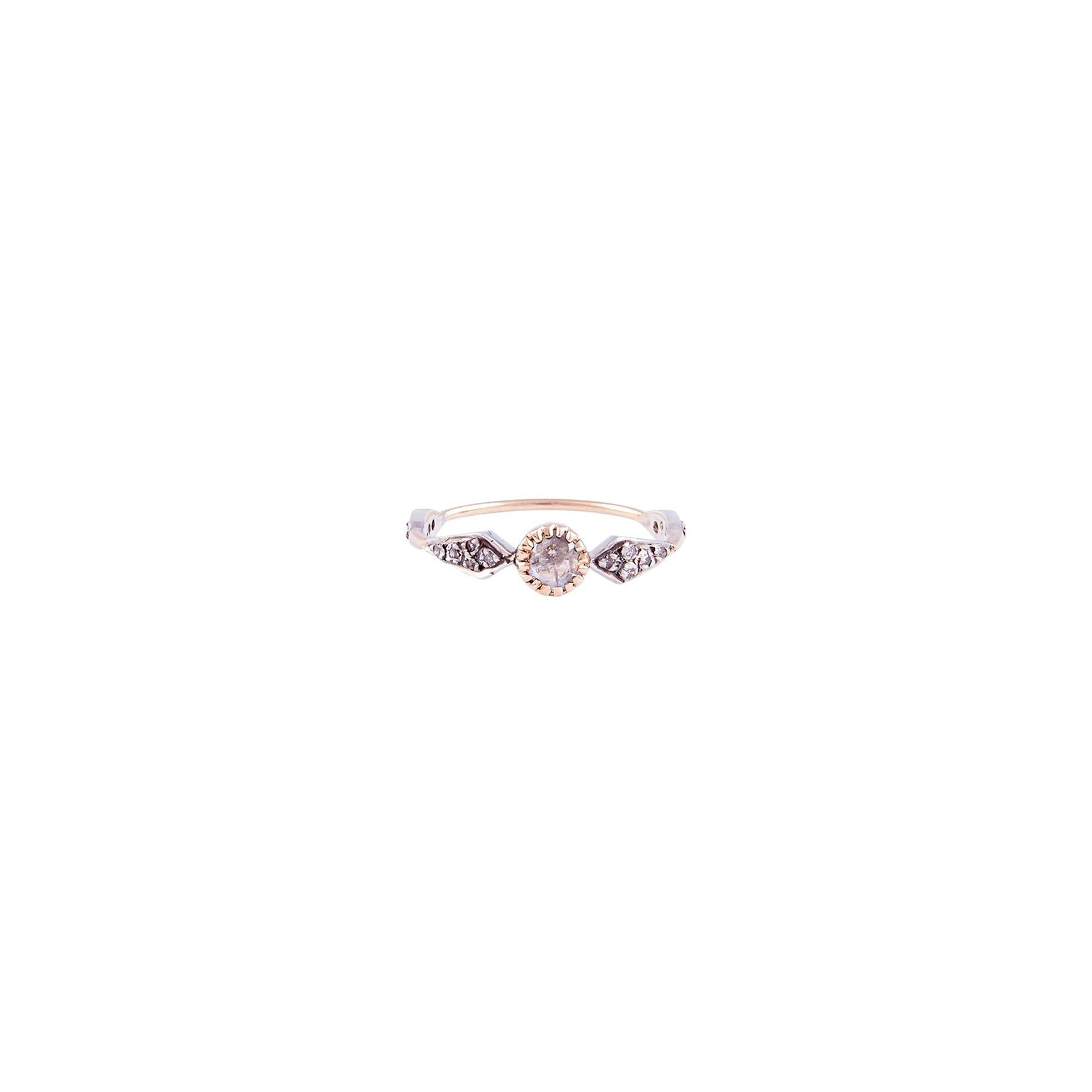 Adele n°1 ring in yellow gold and silver with diamond - Yellow Gold & Diamond