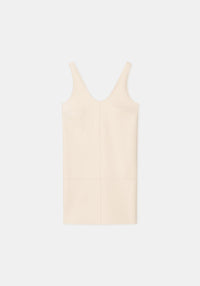 Robe courte Adella en cuir - Buttermilk