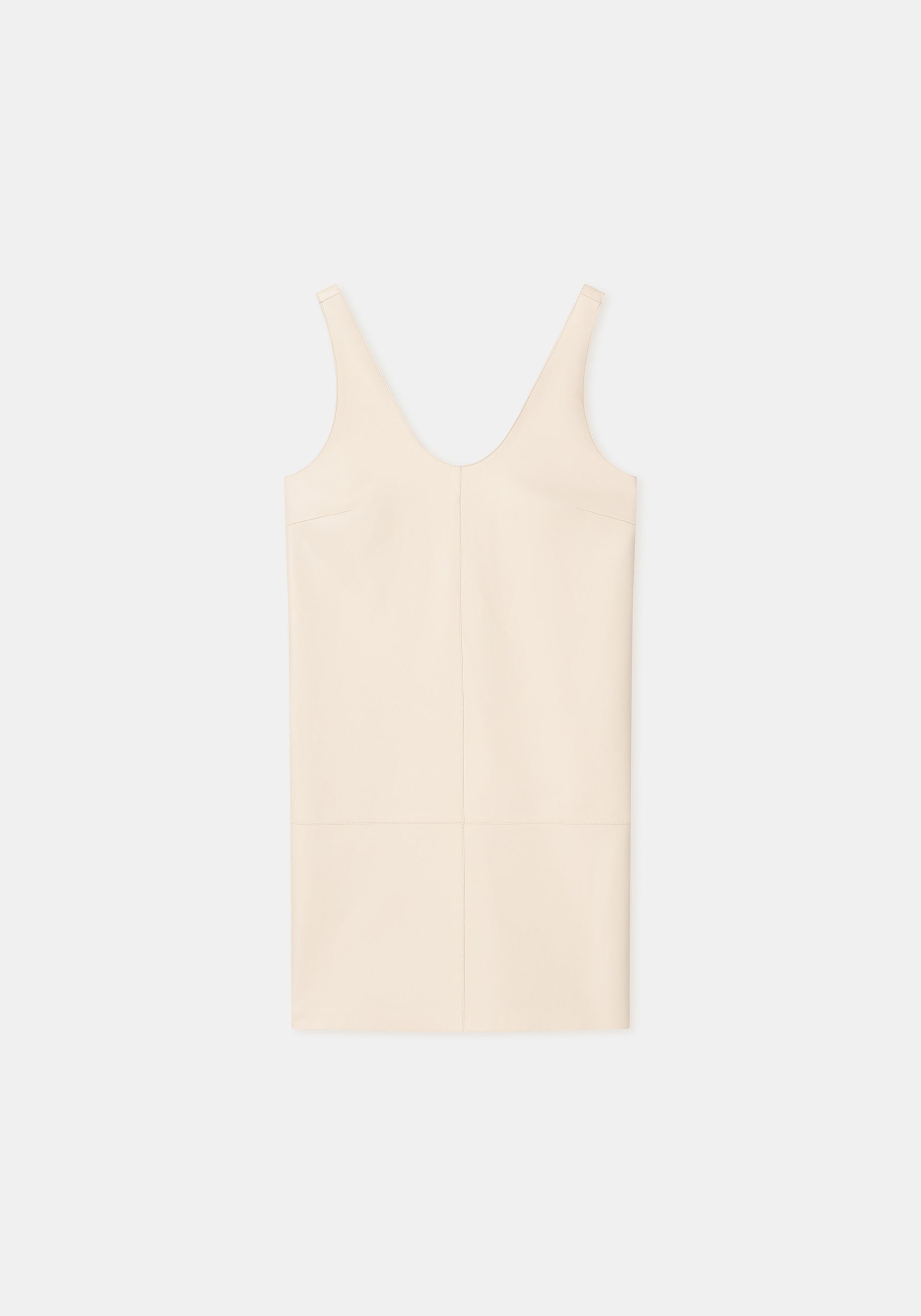 Robe courte Adella en cuir - Buttermilk