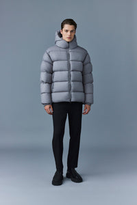 Adelmo short hooded jacket - Light Grey