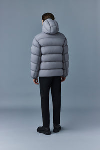Adelmo short hooded jacket - Light Grey